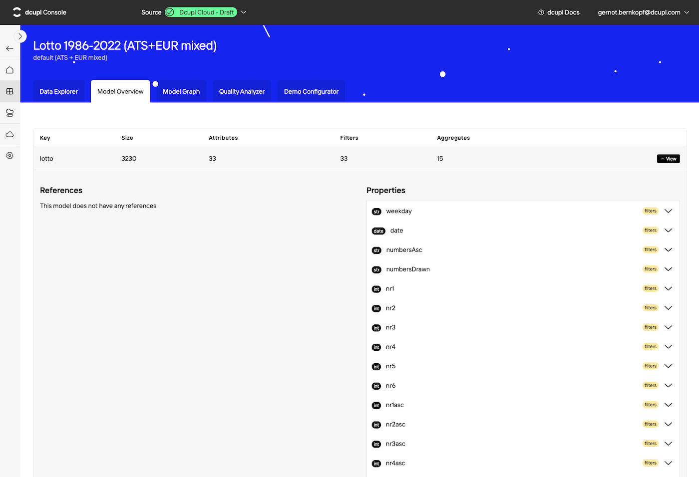 dcupl init Data Explorer